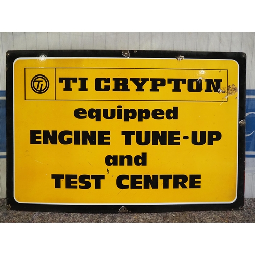 64 - Modern enamel sign - TI Crypton engine tune up 24