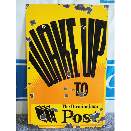 207 - Enamel sign - Birmingham post 28