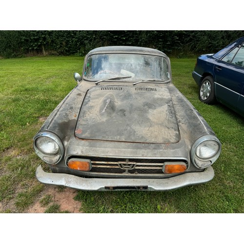 329 - Honda S800 coupe project. 1968. 
Barn find in original condition. Non runner. Comes with owners club... 