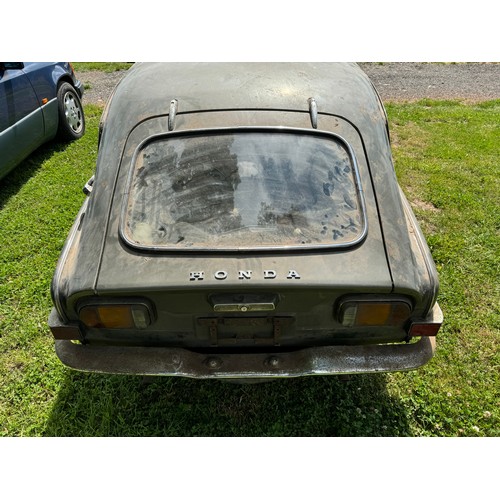 329 - Honda S800 coupe project. 1968. 
Barn find in original condition. Non runner. Comes with owners club... 