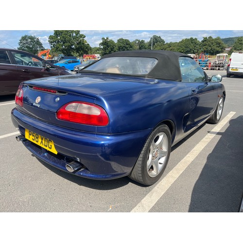 330 - MGF 1.8 VVC sports car, 1997. 1796cc, petrol engine. Runs and drives. Showing 44,000 miles. 2 Owners... 