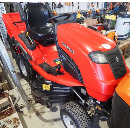 1 - Countax B255-4WD ride on with powered grass collector. Full working order. Key in office