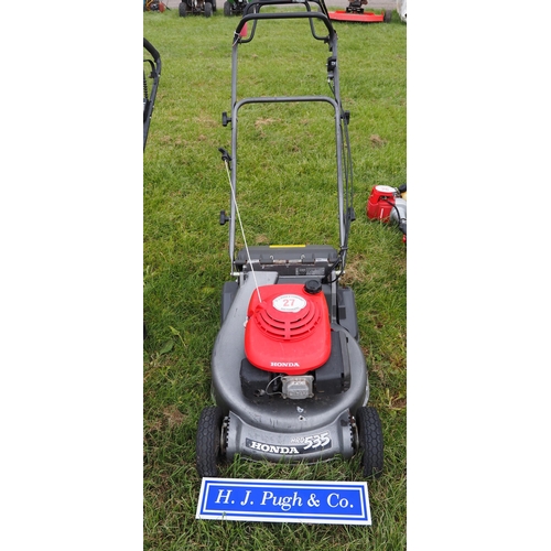 27 - Honda HRD535 pedestrian mower