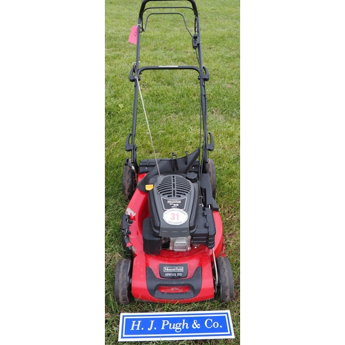 31 - Mountfield HW531PD pedestrian mower, working order