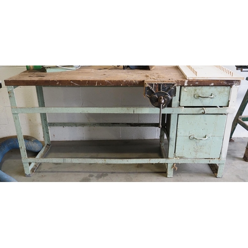 483 - Workbench with Record No. 52½ quick release vice