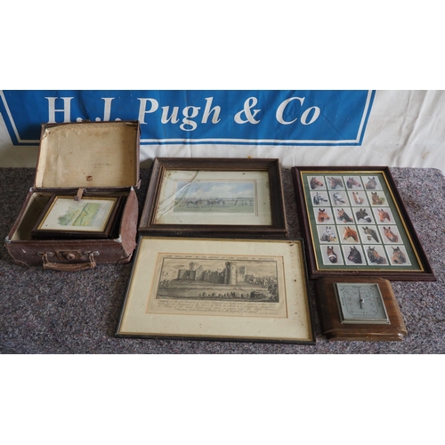 75 - Various horse prints, country prints and barometer