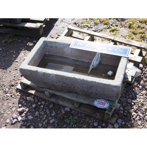 508 - Stone trough 2ft x 1ft