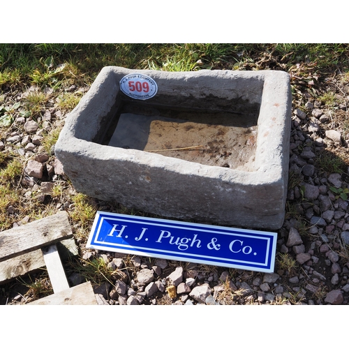 509 - Stone trough  approx. 2ft x 1ft