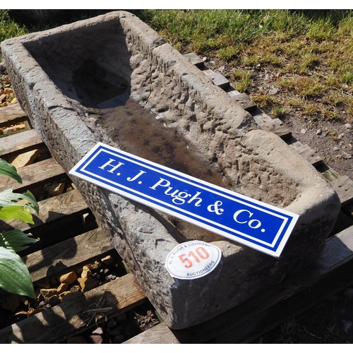 510 - Stone trough approx. 3ft x 1ft