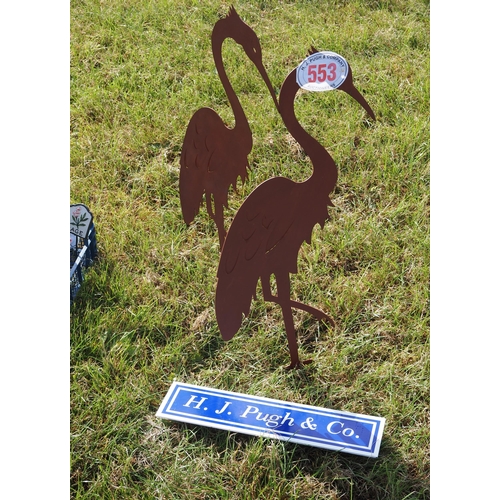 553 - Laser art Herons 30