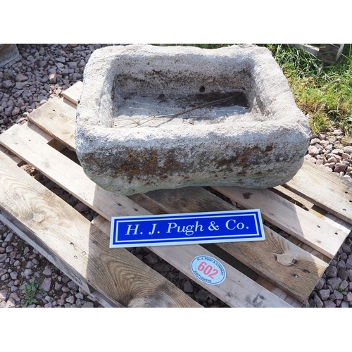 602 - Stone trough 2 x 1½ft