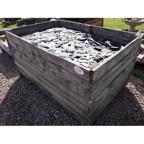 634 - Large box of slate