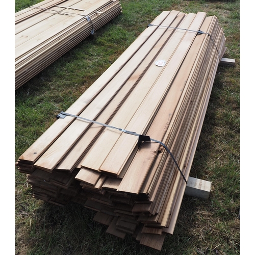 1033 - Western Red Cedar T & G boards average 2.5m - approx. 210