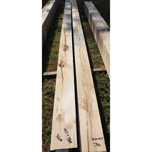 1085 - Oak beams 3.6m x200x145 and 3.9m x145x145 - 2