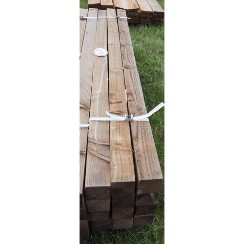 1324 - Sawn timber posts 6ft x 3x3