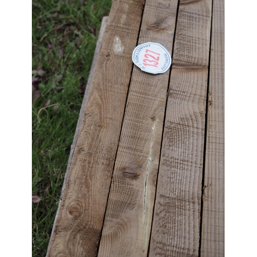 1327 - Sawn timber posts 6ft x 3x3