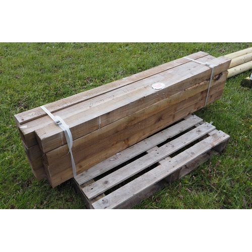 1328 - Sawn timber posts 6ft x4x4