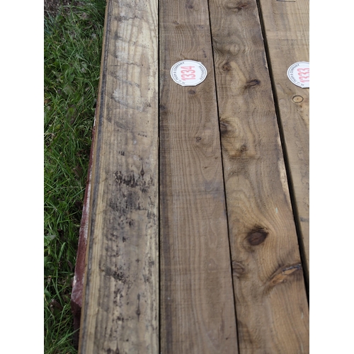 1334 - Sawn timber 14ft x5x1