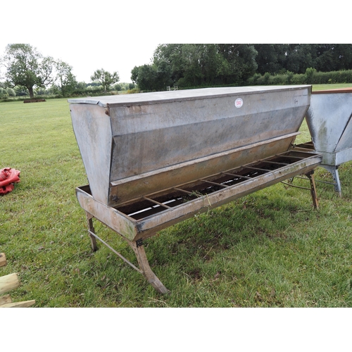 1343 - Galvanised feed trough 8ft