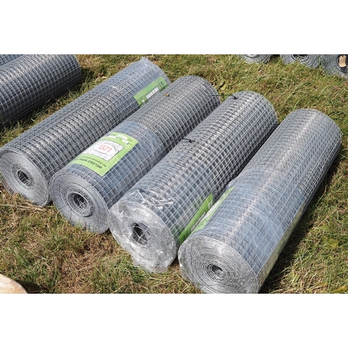 1371 - Hot dipped galvanised weld wire mesh (16g wire - 25mm x 25mm hole) 90cm x 20m rolls *seconds - 4 rol... 