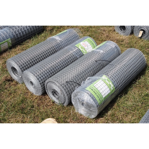 1372 - Hot dipped galvanised weld wire mesh (16g wire - 25mm x 25mm hole) 90cm x 20m rolls *seconds - 4 rol... 