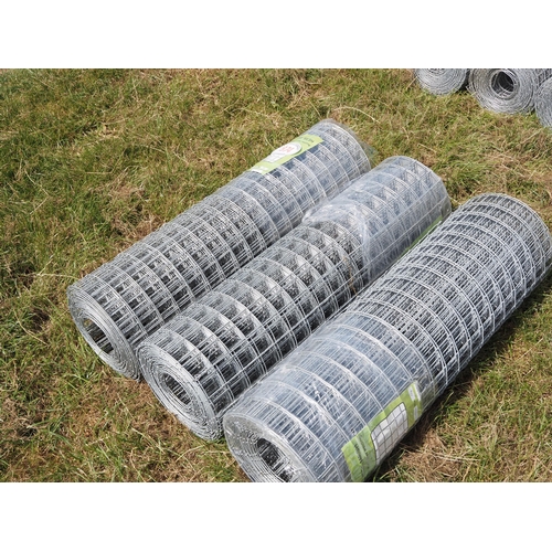 1374 - Hot dipped galvanised weld wire mesh (12g wire - 50mm x 50mm hole) 90cm x 12.5m rolls *seconds - 3 r... 