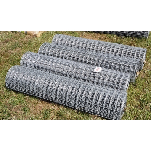 1378 - Hot dipped galvanised weld wire mesh (12g wire - 50mm x 50mm hole) 1.2m x 12.5m rolls *seconds - 4 r... 