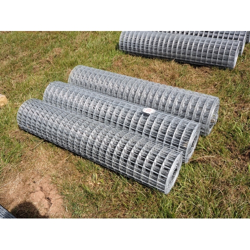 1379 - Hot dipped galvanised weld wire mesh (12g wire - 50mm x 50mm hole) 1.2m x 12.5m rolls *seconds - 3 r... 