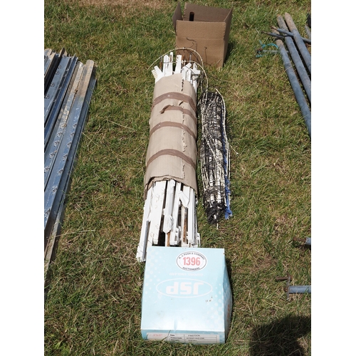 1396 - Electric fencing spares, wire and stakes