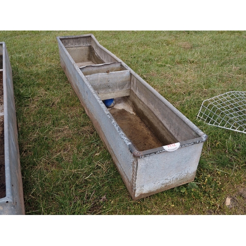 1412 - Galvanised riveted water trough 8ft