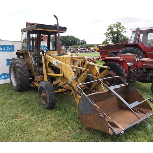 1544 - International 3434 loader tractor. C/w McConnel TST20 tail slave forklift rear pallet mast