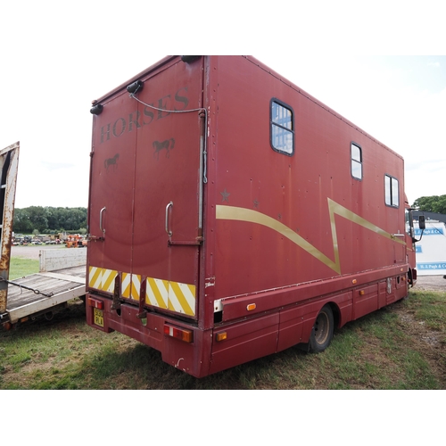 1563 - Iveco 75E14 horse box with living. Showing 152716 km. Diesel pump has been fully refurbished, steels... 