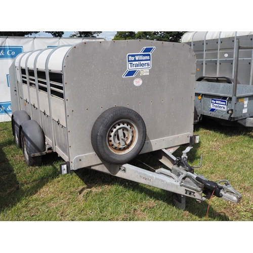 1587 - Ifor Williams TA5G 10ft livestock trailer with 1 partition. S/No. G0707890