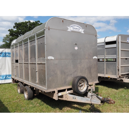 1591 - Graham Edwards livestock top on Ifor Williams LM126G trailer with partition