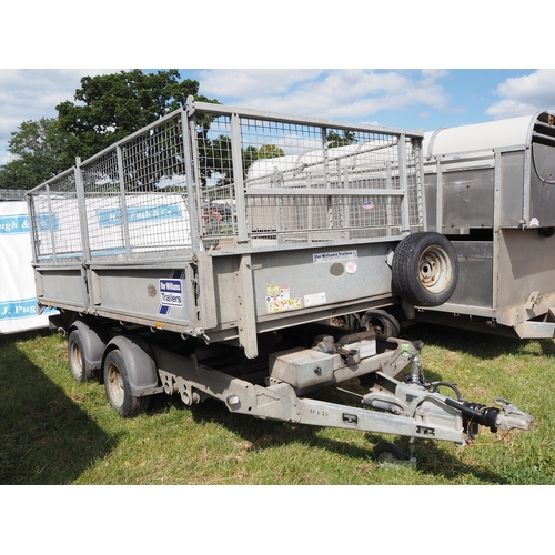 1593 - Ifor Williams 2CB TT tipping trailer with mesh sides