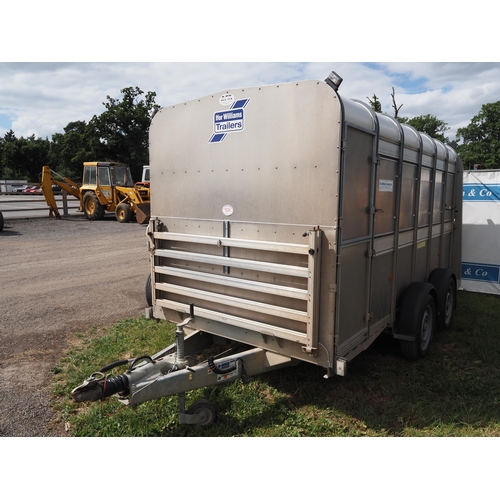 1594 - Ifor Williams TA510G 12x6ft livestock trailer with decks and partitions. Key in office