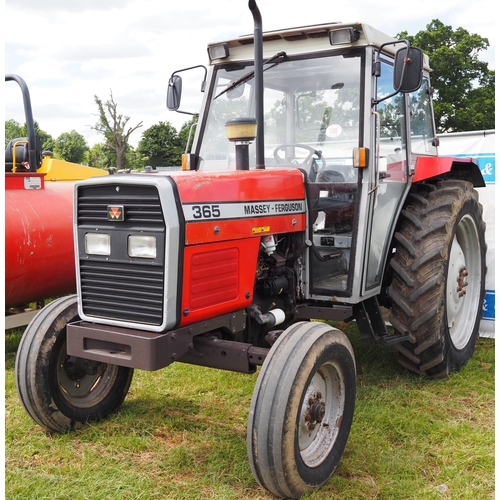 1506 - Massey Ferguson 365 tractor. Runs and drives, 7099 hours. Reg. G989 YJB