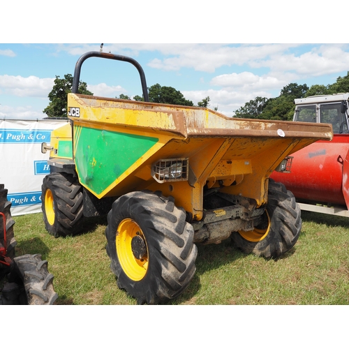 1508 - JCB 6 ton dumper. 2017. Showing 1800 hours. Key in office