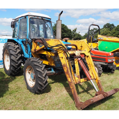 1510 - Ford 6610 4wd tractor. C/w loader, runs and drives, showing 9739 hours. Reg. JCG 214X