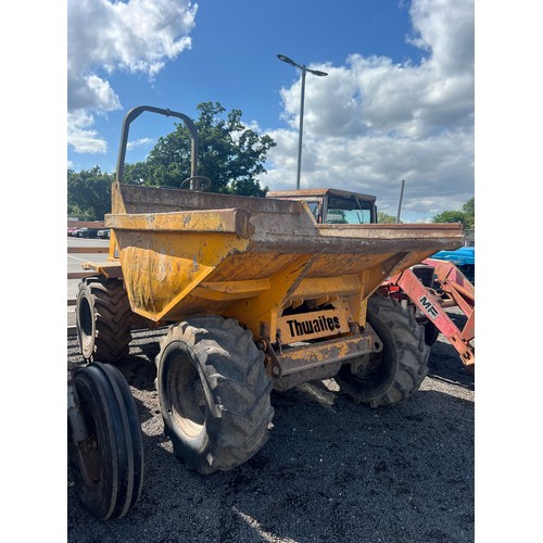 1597 - Thwaites 6 ton 4x4 dumper. Runs and drives