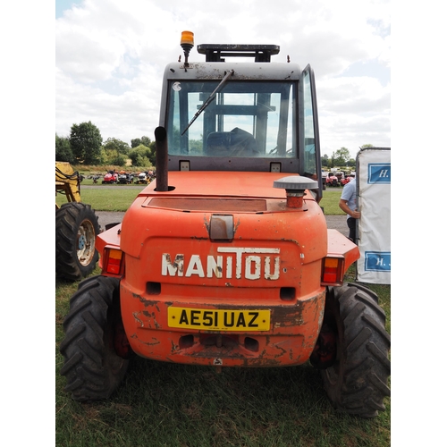 1511 - Manitou M26-4 forklift. Runs and drives, showing 9942 hours. Reg. AE51 UAZ. V5 and key in office