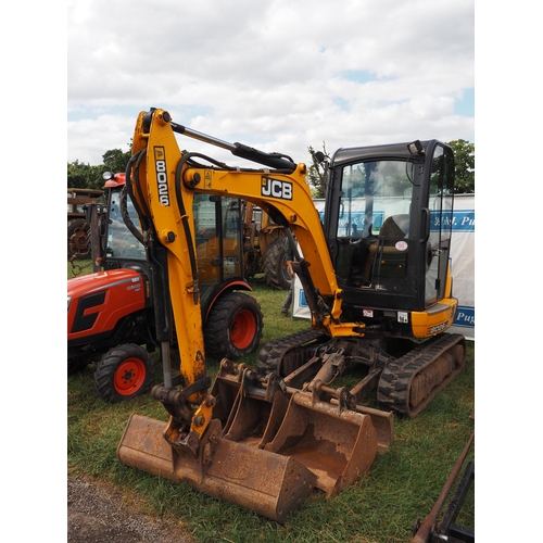 1515 - JCB 8026 CTS mini digger. 2014. Showing 3232 hours. C/w 4 buckets, manual quick hitch. Key in office