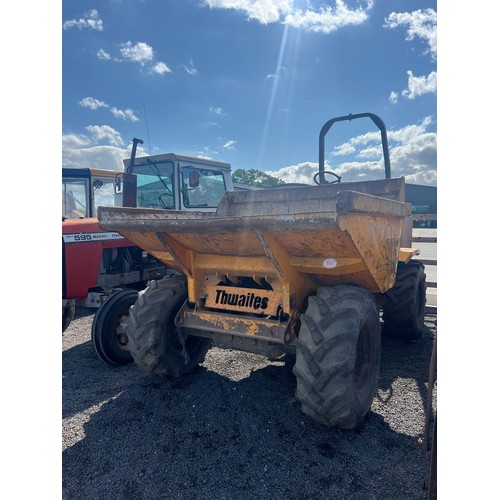 1597 - Thwaites 6 ton 4x4 dumper. Runs and drives