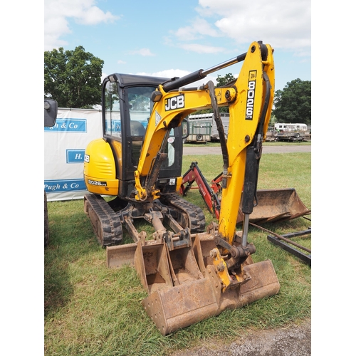 1515 - JCB 8026 CTS mini digger. 2014. Showing 3232 hours. C/w 4 buckets, manual quick hitch. Key in office