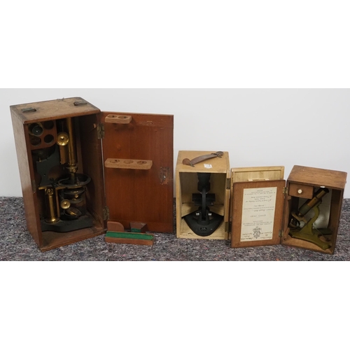 60 - Vintage microscopes to include Britex and Watson London