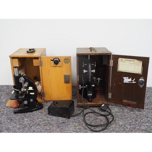 56 - Zeiss and Watson London microscopes in cases