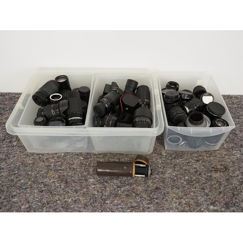 64 - Quantity of assorted camera lenses