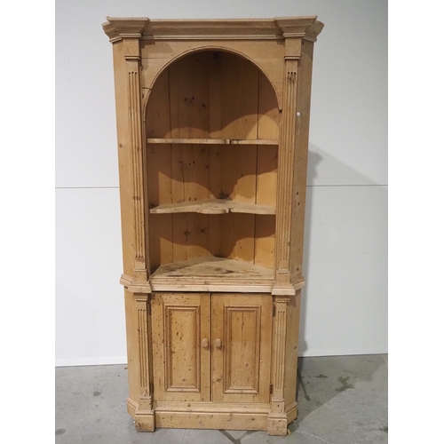 488 - Pine corner cabinet H78