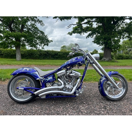 886 - All American custom chopper motorcycle. 2008. 1640cc Frame No. AABDE14031964 Engine No. 65853200950 ...