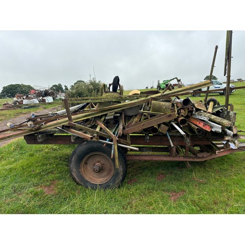 52 - Single axle trailer 12ft and scrap iron